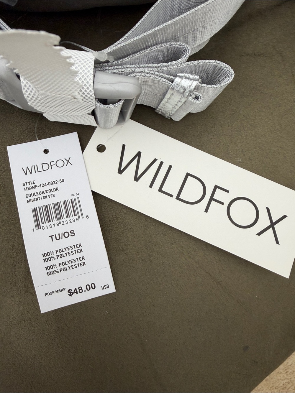 Wildfox Silver Metallic Puffer Waist/Sling Bag NWT - Picture 8 of 8